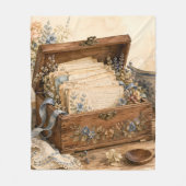 Alte Rezepte-Box Landhaus-Küche Fleecedecke (Vorderseite)