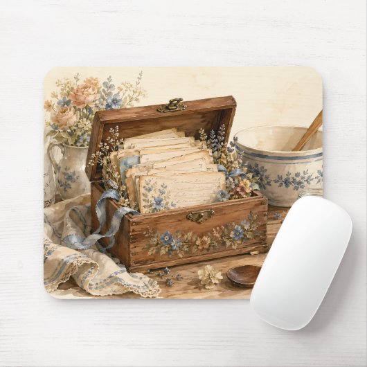 Alte Rezepte-Box Landhaus-Küche Mousepad (Mit Mouse)
