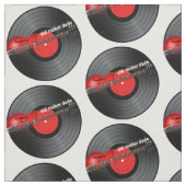 Alte Rocker-Typ-Gitarre und Aufzeichnungs-Muster Stoff (Muster)