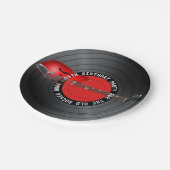 Alte Rocker-Typ-Gitarren-Aufzeichnungs-35. Pappteller (Schrägansicht)