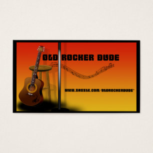 Alte Rocker-Typ-Visitenkarte