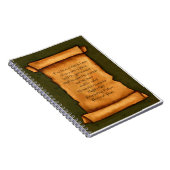 Alte Rolle: Schrift, Bibel-Vers: Jesaja Notizblock (Rechte Seite)