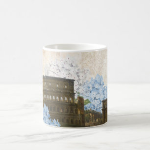 Alte Rom blaue Hydrangea-Tasse Kaffeetasse