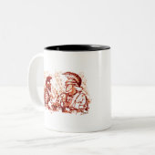 Alte Rom-Soldaten Zweifarbige Tasse (Vorderseite Links)