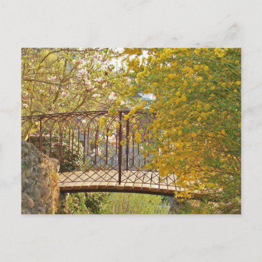 Alte romantische Brücke in Bregenz in Vorarlberg Postkarte (Vorderseite)