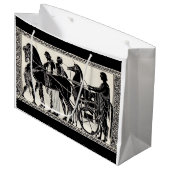 alte römische Männer und Pferde drucken Große Geschenktüte (Vorderseite Schrägansicht)