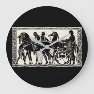 alte römische Männer und Pferde Große Wanduhr