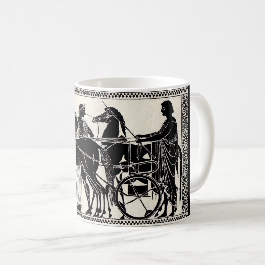 alte römische Männer und Pferde Kaffeetasse (VorderseiteRechts)