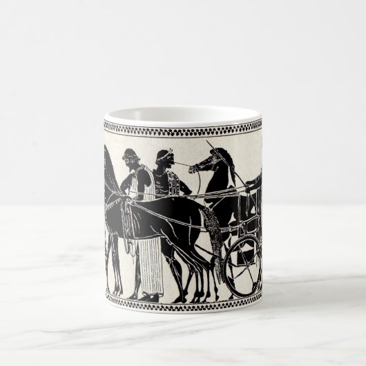 alte römische Männer und Pferde Kaffeetasse (Mittel)