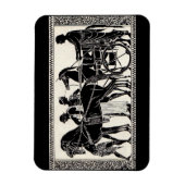 alte römische Männer und Pferde Magnet (Vertikal)