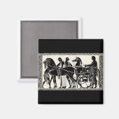 alte römische Männer und Pferde Magnet (Vorderseite/Rückseite)