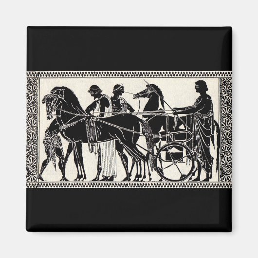 alte römische Männer und Pferde Magnet (Vorne)