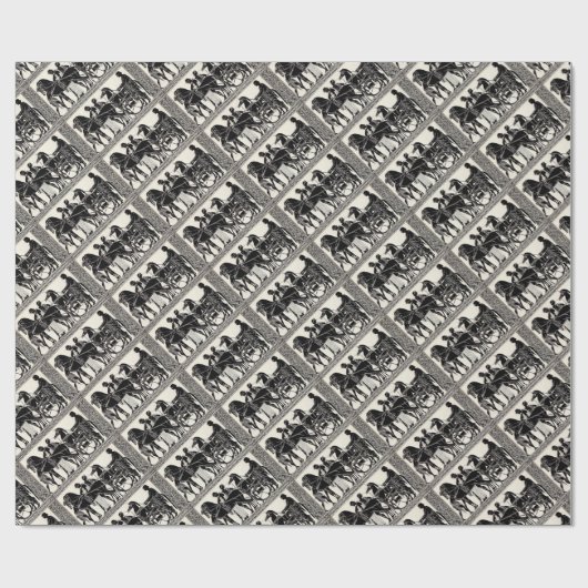 alte römische Männer und Pferdedruck Geschenkpapier (Flach)