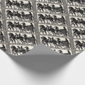 alte römische Männer und Pferdedruck Geschenkpapier (Ecke)