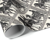 alte römische Männer und Pferdedruck Geschenkpapier (Rolleneckpunkt)