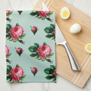 Alte rosa Kohlrosen Handtuch