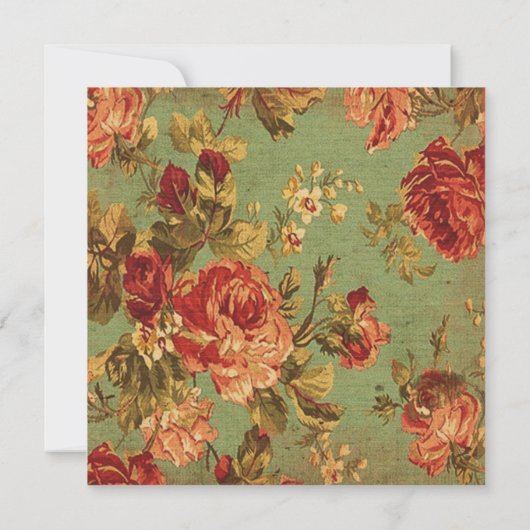 Alte Rose auf der Green Square Note Card Personali (Rückseite)