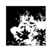 Alte Rose Gummistempel (Prägung)