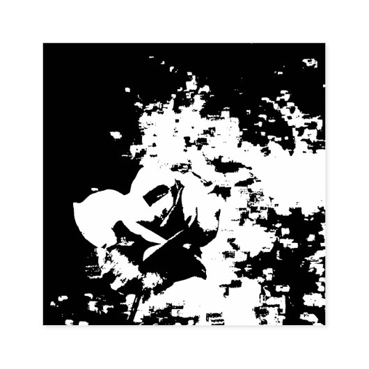 Alte Rose Gummistempel (Prägung)