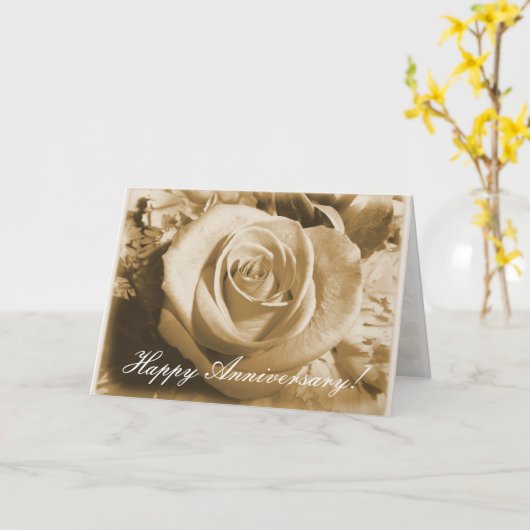 Alte Rose Karte (Gelbe Blume)