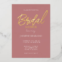 Alte Rose Modernes einfaches Brautparty Gold