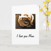 Alte Rose Muttertagskarte Karte (Gelbe Blume)