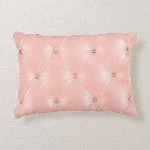 Alte Rose, Rosa, Hintergrund und Textur mit Leathe Dekokissen