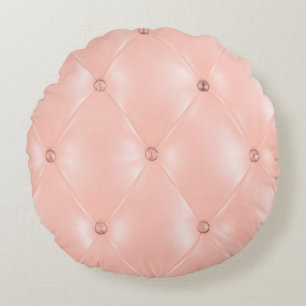 Alte Rose, Rosa, Hintergrund und Textur mit Leathe Rundes Kissen