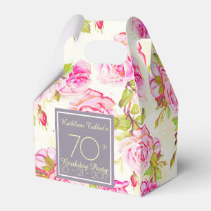 Alte Rosen-70. Geburtstag danken Ihnen, Kasten zu Geschenkschachtel