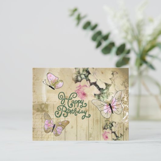 Alte Rosen Postkarte (Stehend Vorderseite)