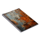 Alte rostfreie Metallstruktur aus Stahl Notizblock (Rechte Seite)