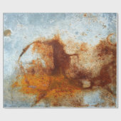  Alte rostfreie Stahlplatte, alte Zinkplattenstruk Geschenkpapier (Flach)