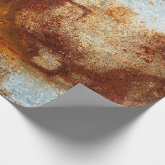  Alte rostfreie Stahlplatte, alte Zinkplattenstruk Geschenkpapier (Ecke)