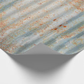 Alte rostige Stahlwand. Alte rostige Stahlwandstru Geschenkpapier (Ecke)