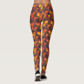 Alte rostige Teller in Feuerfarben oder Membern Leggings (Rückseite)