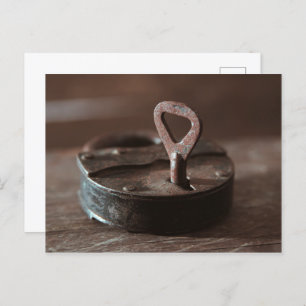 Alte rostige Tür Postkarte