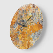 Alte Roststruktur, grunge metallischer Hintergrund Große Wanduhr (Winkel)