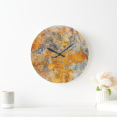 Alte Roststruktur, grunge metallischer Hintergrund Große Wanduhr (Zuhause)