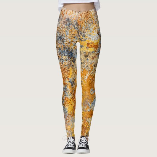 Alte Roststruktur, grunge metallischer Hintergrund Leggings (Vorderseite)