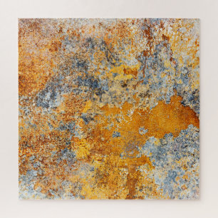 Alte Roststruktur, grunge metallischer Hintergrund Puzzle