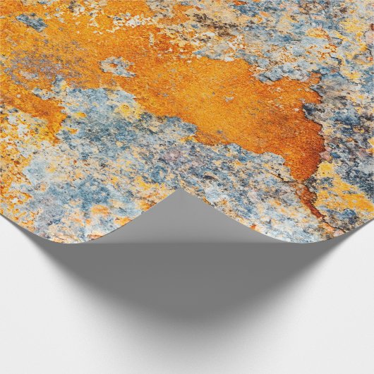 Alte Roststruktur. Grunge rosteter Metall Hintergr Geschenkpapier (Ecke)