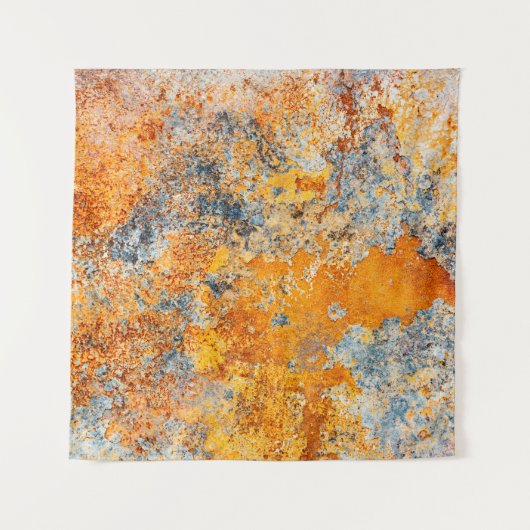 Alte Roststruktur. Grunge rosteter Metall Hintergr Wandteppich (Vorderseite)