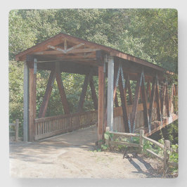 Alte Roswell Mill Covered Bridge, Georgia Marble S Steinuntersetzer