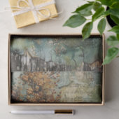 ALTE ROTE BARN IM HERBST DECOUPAGE SEIDENPAPIER (Geschenk)