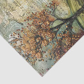 ALTE ROTE BARN IM HERBST DECOUPAGE SEIDENPAPIER (Ausschnitt)