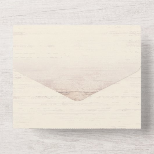 Alte rote Barn Rustikale Hochzeit All In One Einladung (Rückseite)