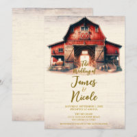 Alte rote Barn Rustikale Hochzeit