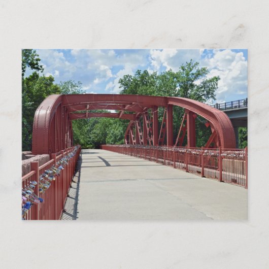 Alte rote Brücke, Kansas City, Missouri Postkarte (Vorderseite)