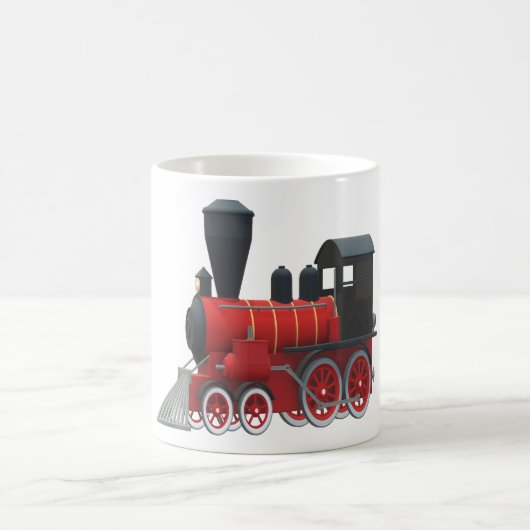 Alte rote Dampflokomotive Kaffeetasse (Mittel)