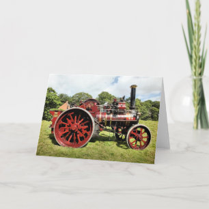alte rote Dampflokomotive Karte